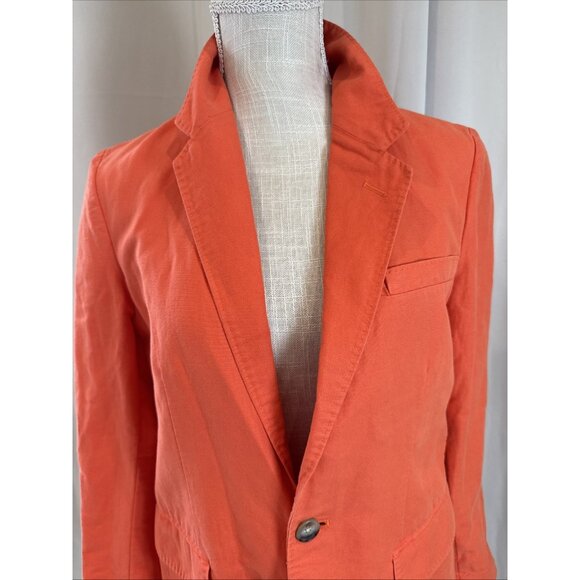 Polo Ralph Lauren Womens Orange Blazer Jacket Size 6 - Picture 3 of 13